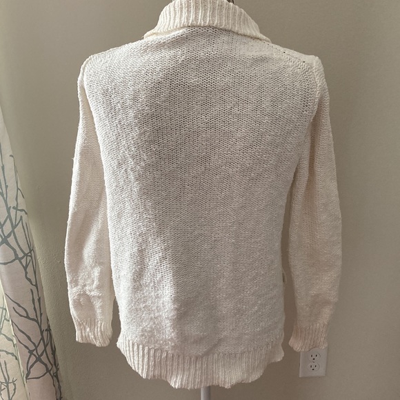 J. Crew knit rope toggle sweater jacket M - Picture 3 of 4